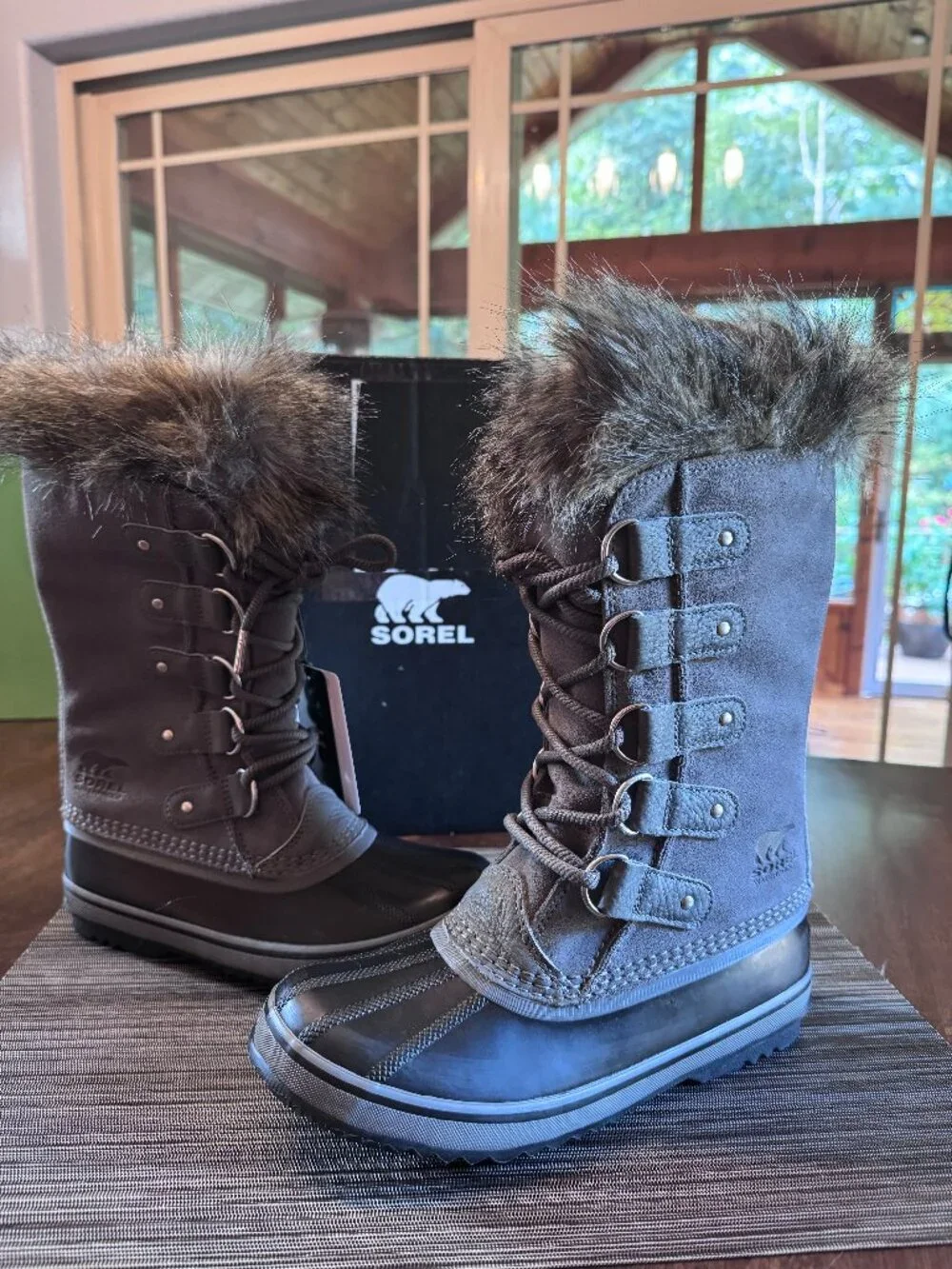 Sorel Joan of Arctic Waterproof Boots (Women's Size 7) Quarry / Black